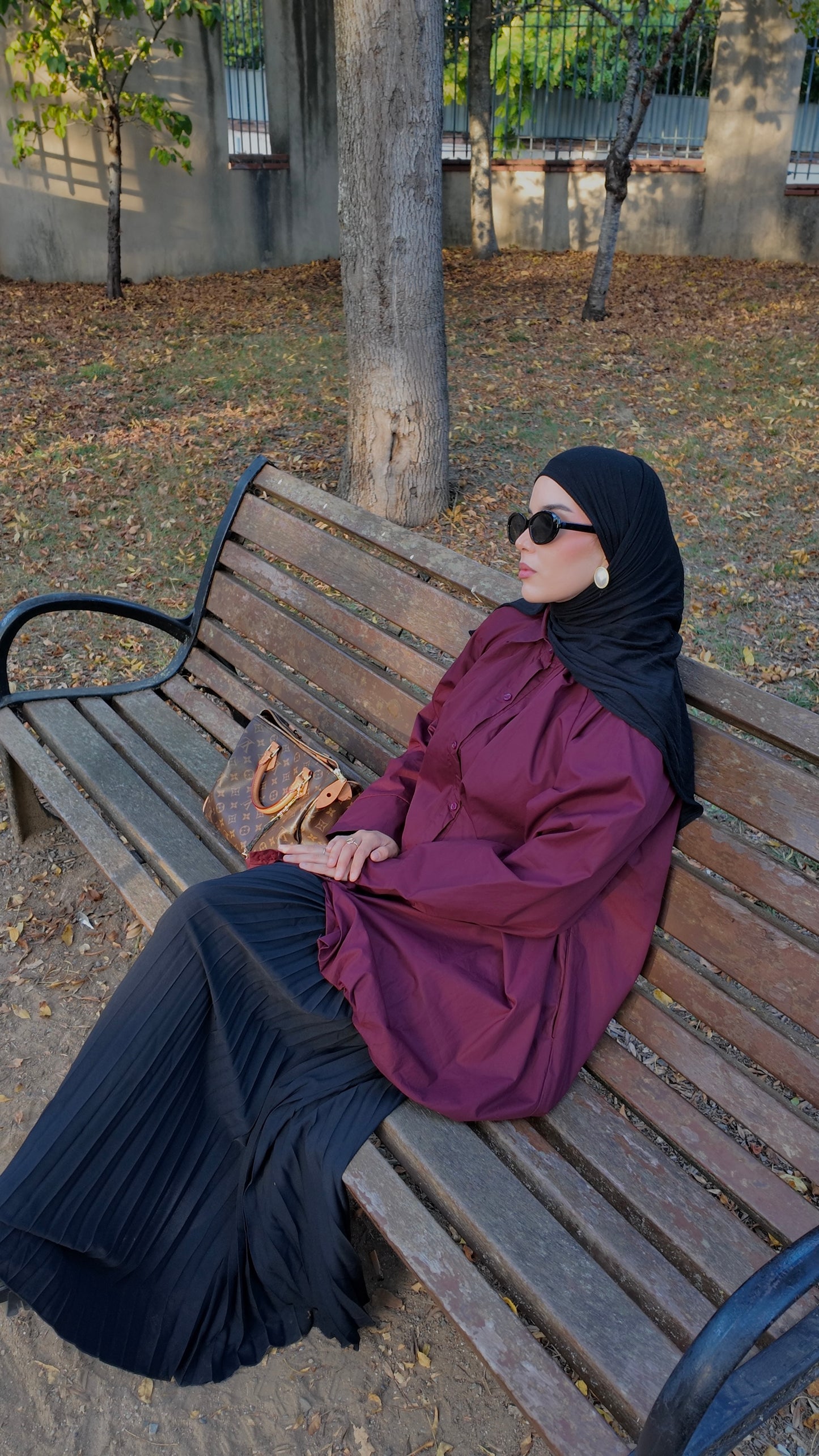 Chemise bordeaux oversize