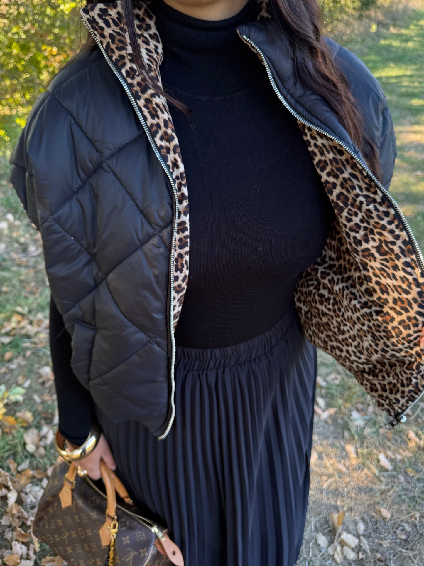 Doudoune sans manches matelassée réversible