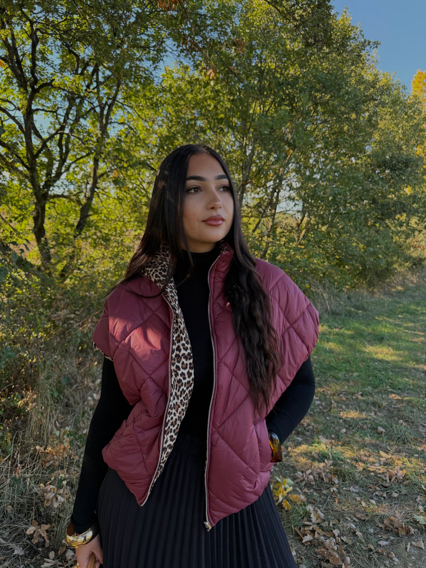 Doudoune sans manches matelassée réversible