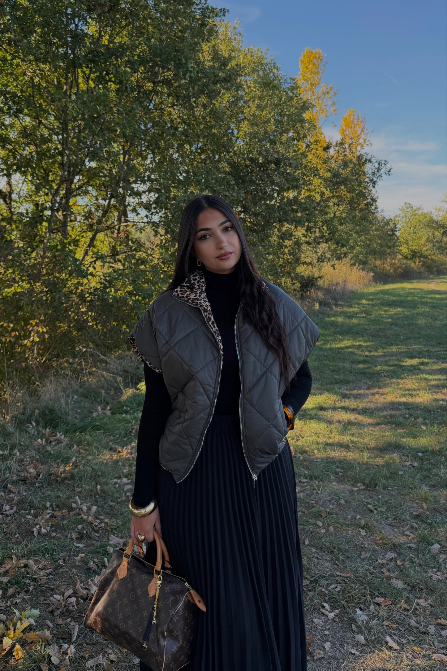 Doudoune sans manches matelassée réversible