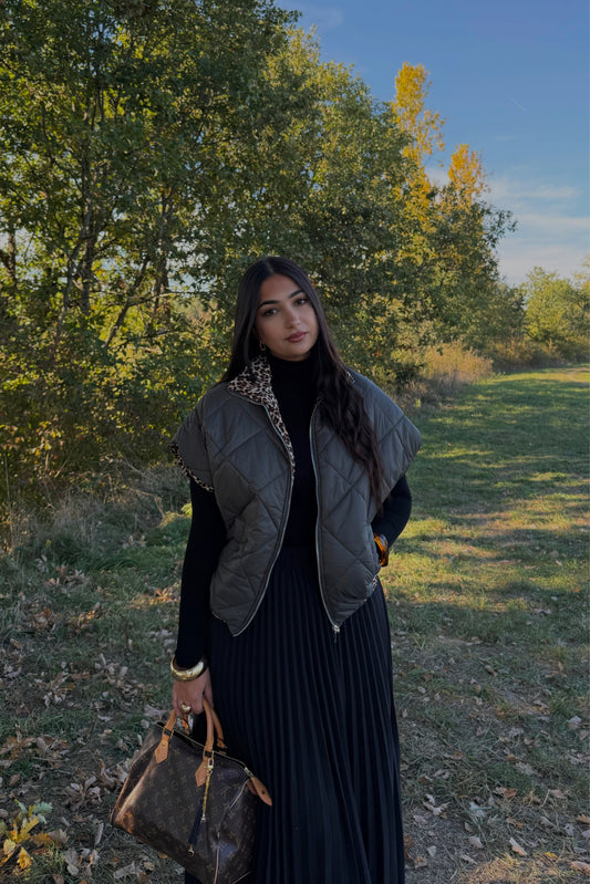 Doudoune sans manches matelassée réversible